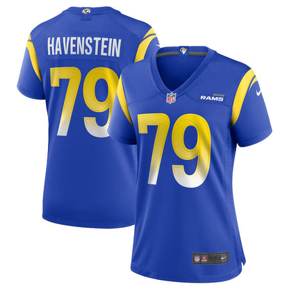 Rob Havenstein 79 Los Angeles Rams Women's Team Game Jersey - Royal