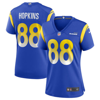 Brycen Hopkins 88 Los Angeles Rams Women's Team Game Jersey - Royal