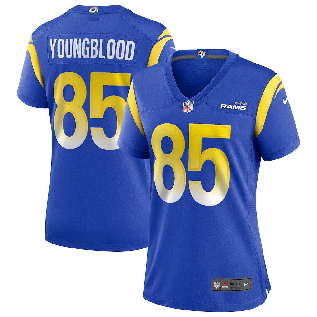 Jack Youngblood 85 Los Angeles Rams Women's Team Game Jersey - Royal