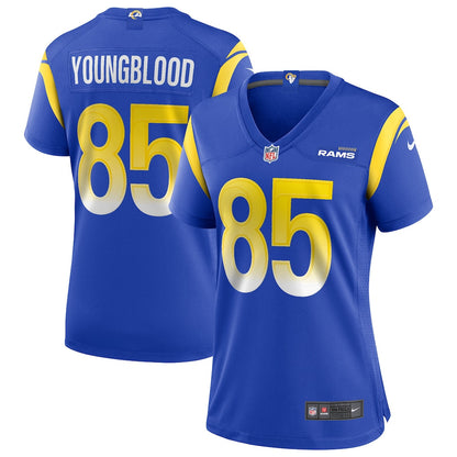 Jack Youngblood 85 Los Angeles Rams Women's Team Game Jersey - Royal