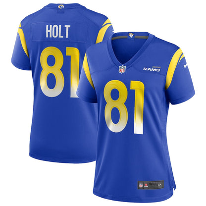 Torry Holt 81 Los Angeles Rams Women's Team Game Jersey - Royal