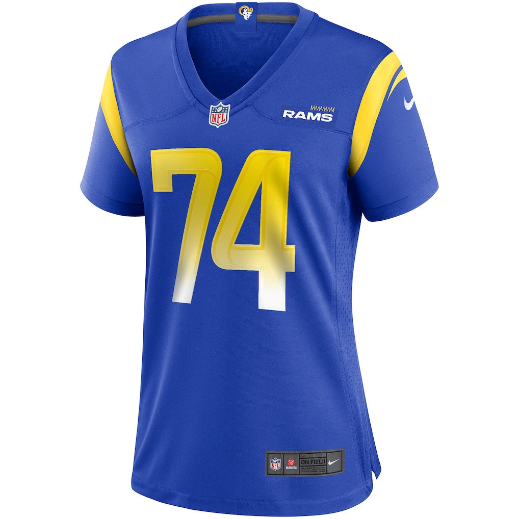 Merlin Olsen 74 Los Angeles Rams Women's Team Game Jersey - Royal