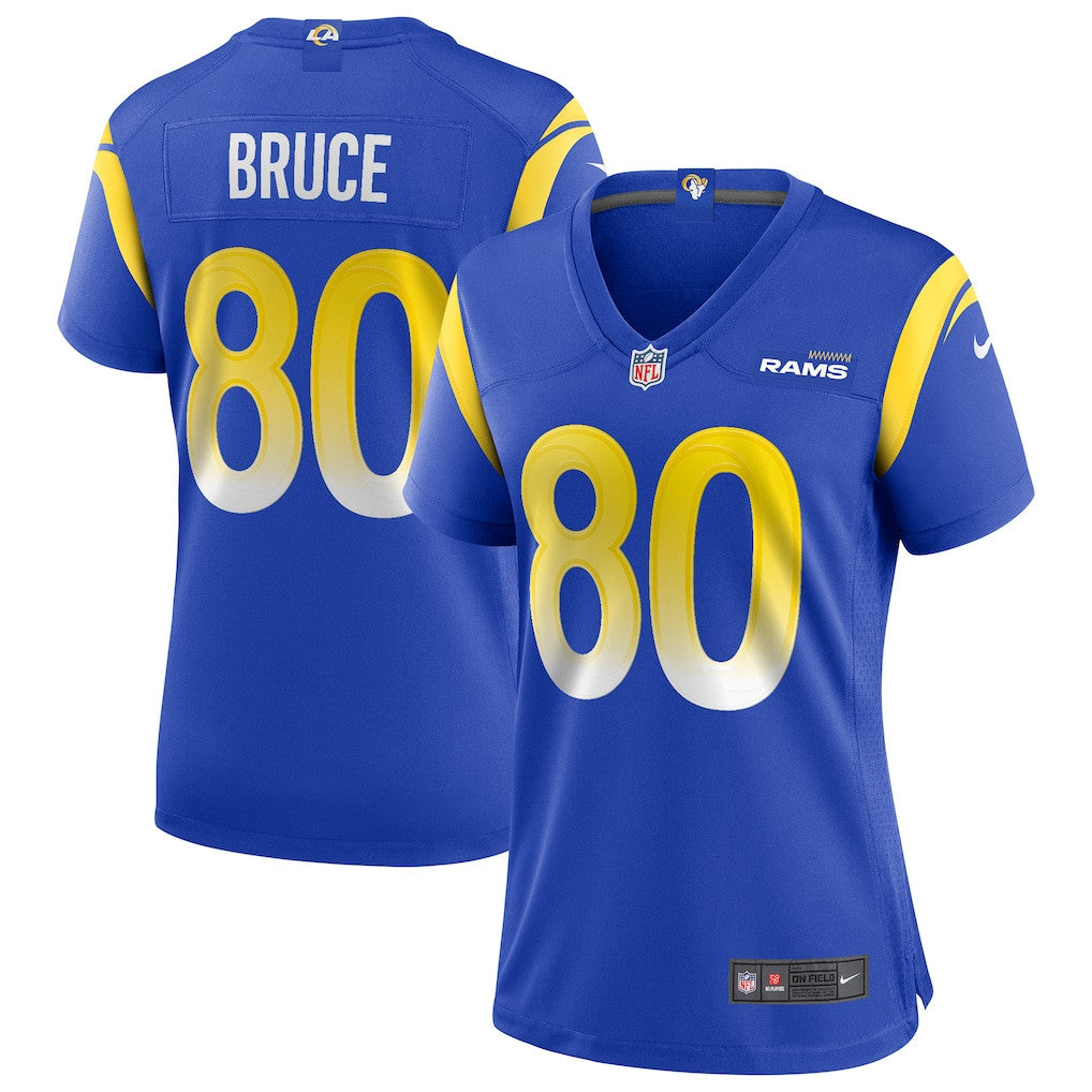 Isaac Bruce 80 Los Angeles Rams Women's Team Game Jersey - Royal
