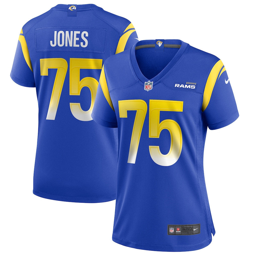 Deacon Jones 75 Los Angeles Rams Women's Team Game Jersey - Royal