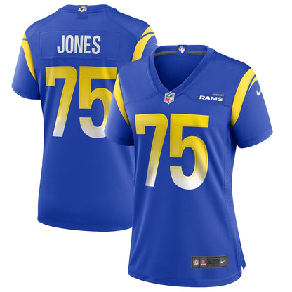 Deacon Jones 75 Los Angeles Rams Women's Team Game Jersey - Royal