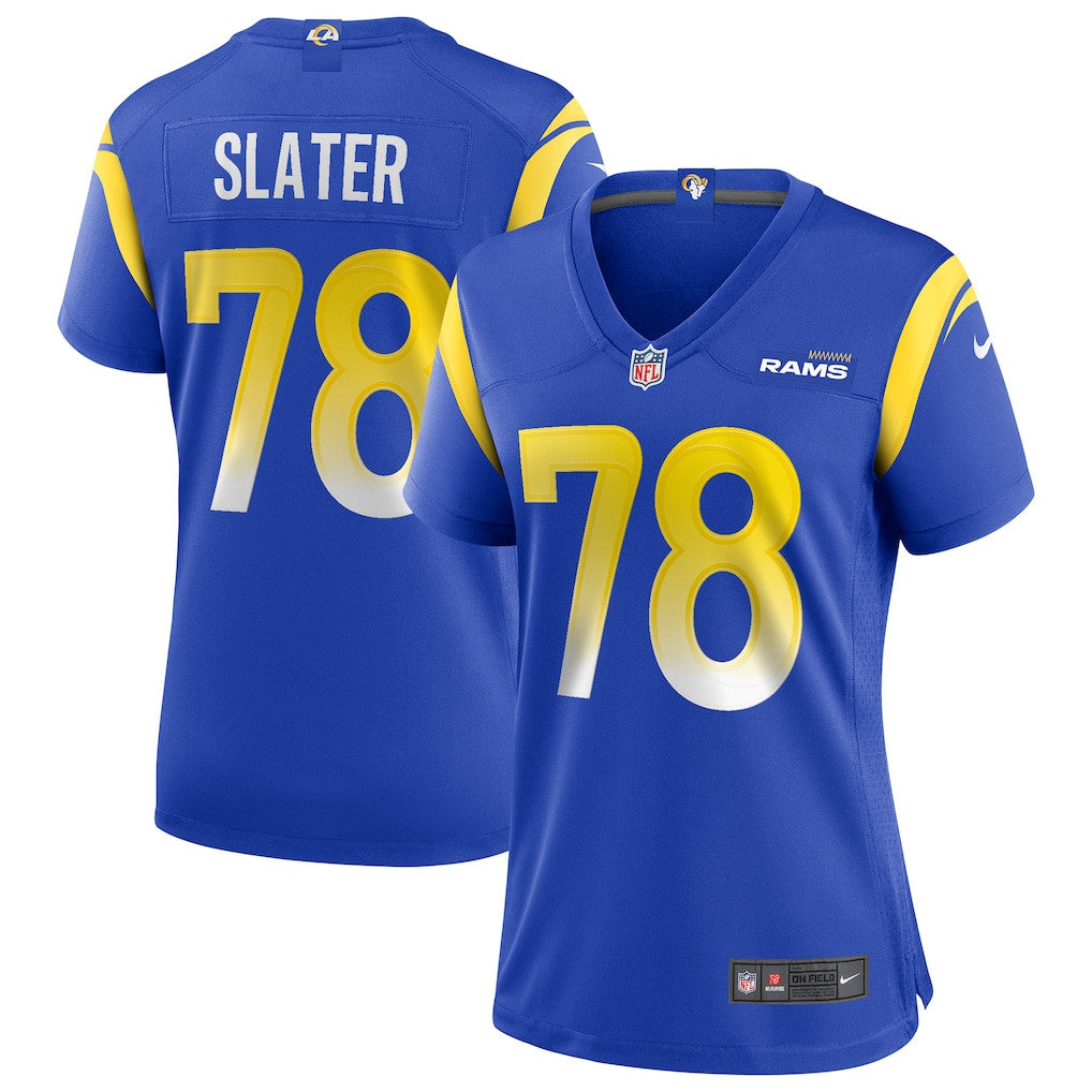 Jackie Slater 78 Los Angeles Rams Women's Team Game Jersey - Royal
