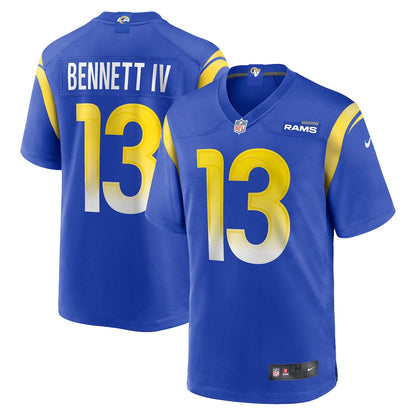 Stetson Bennett IV 13 Los Angeles Rams Game Men Jersey - Royal