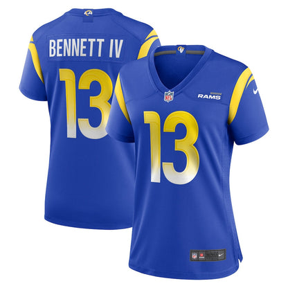 Stetson Bennett IV 13 Los Angeles Rams Women's Team Game Jersey - Royal