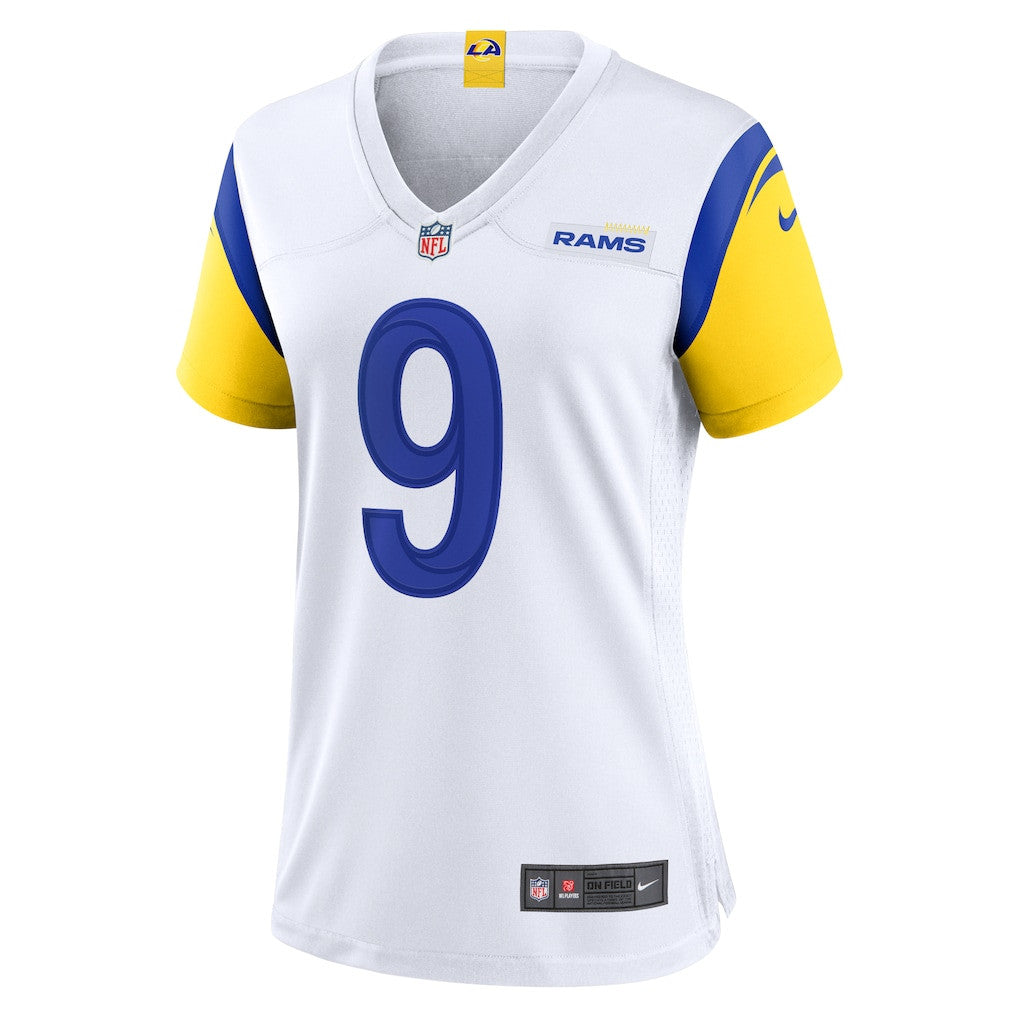 Matthew Stafford 9 Los Angeles Rams Women's Team Game Jersey - White