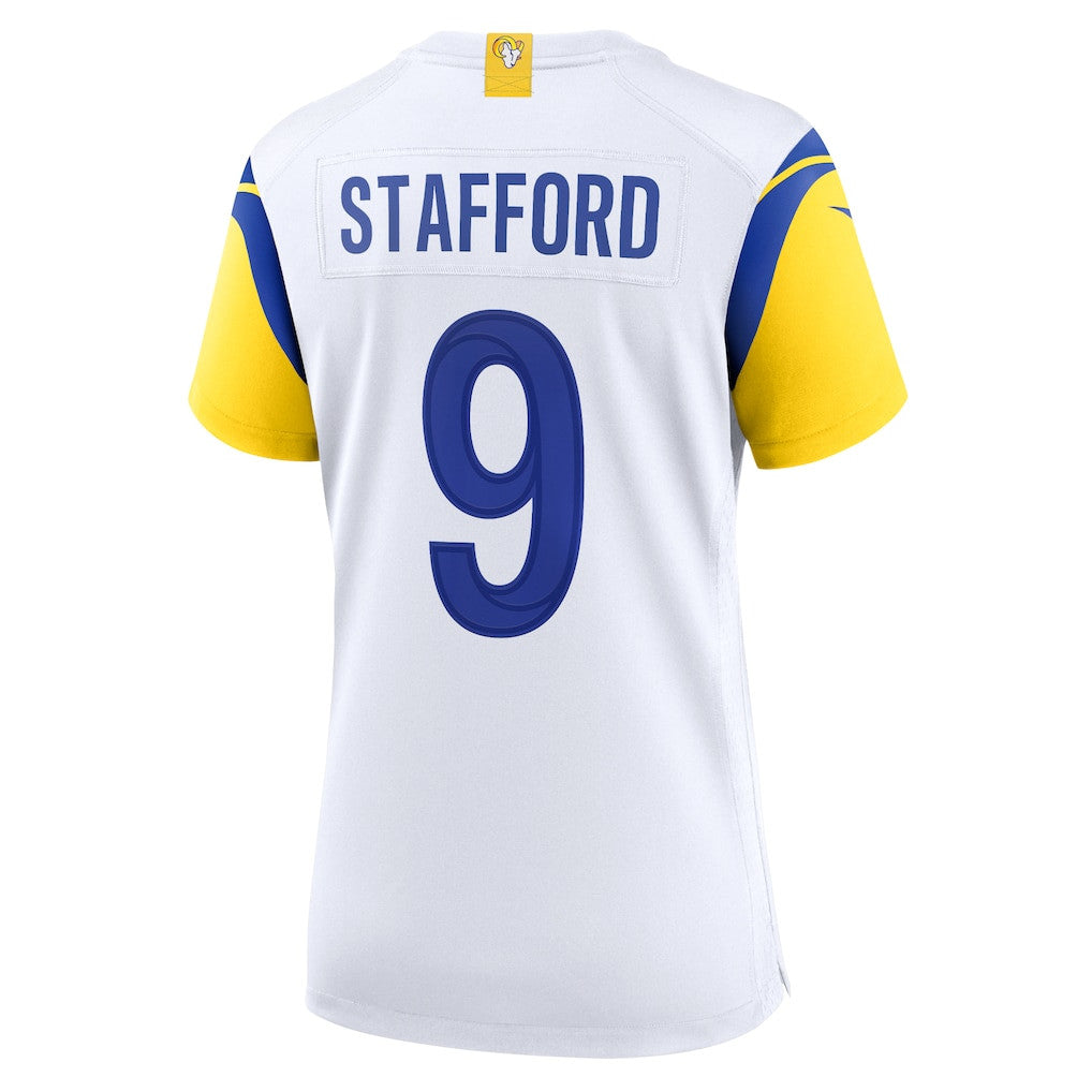 Matthew Stafford 9 Los Angeles Rams Women's Team Game Jersey - White
