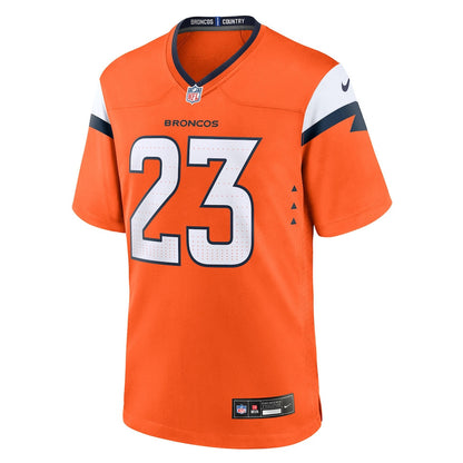 Jahdae Barron 23 Denver Broncos Team Game Men Jersey - Orange