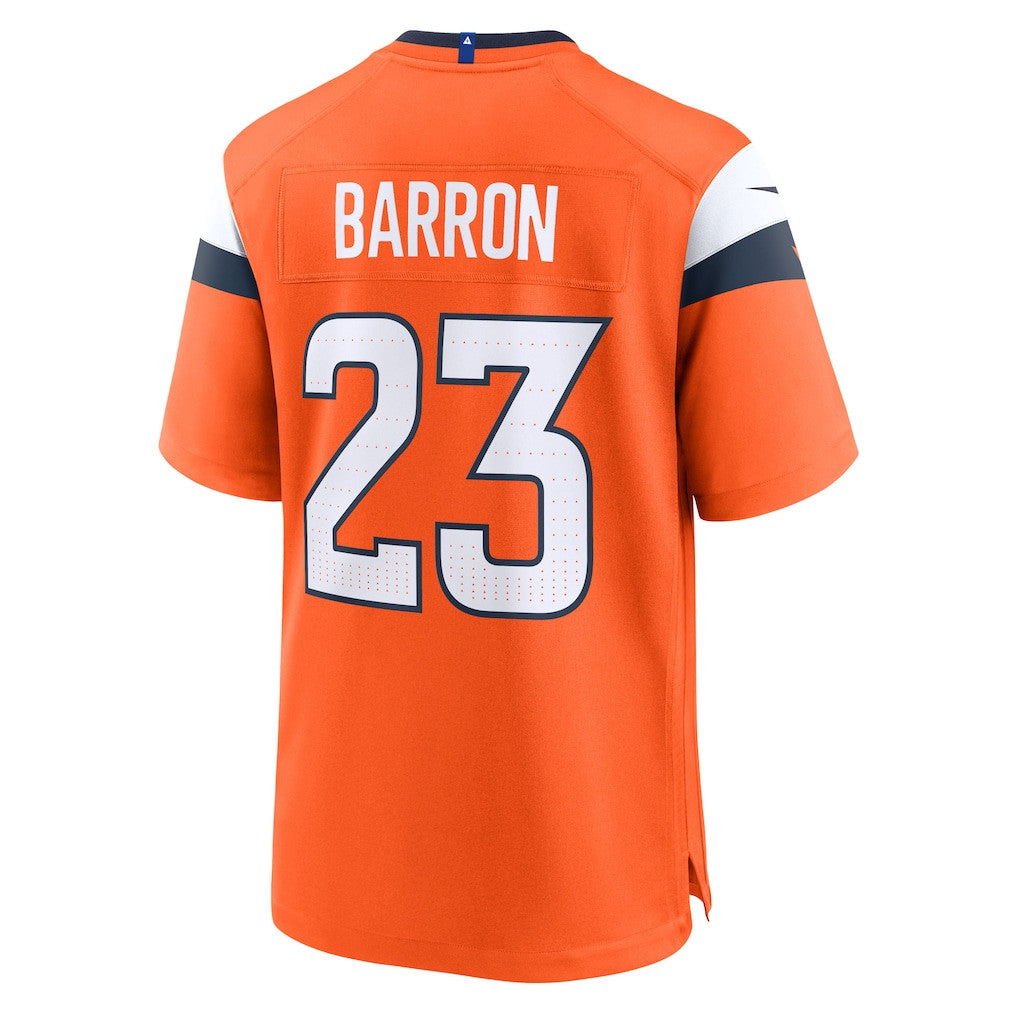 Jahdae Barron 23 Denver Broncos Team Game Men Jersey - Orange