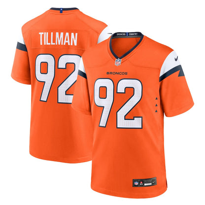Dondrea Tillman 92 Denver Broncos Team Game Men Jersey - Orange