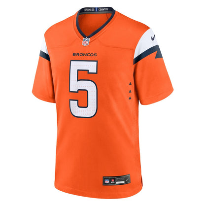 Trent Sherfield Sr. 5 Denver Broncos Team Game Men Jersey - Orange