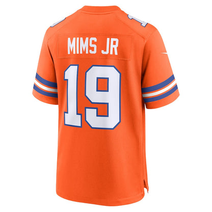 Marvin Mims Jr 19 Denver Broncos Mile High Collection 1977 Throwback Player Game Men Jersey - Orange