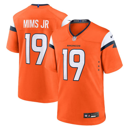 Marvin Mims Jr 19 Denver Broncos Team Game Men Jersey - Orange