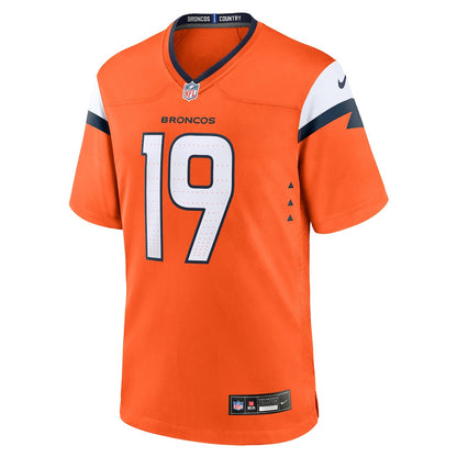 Marvin Mims Jr 19 Denver Broncos Team Game Men Jersey - Orange
