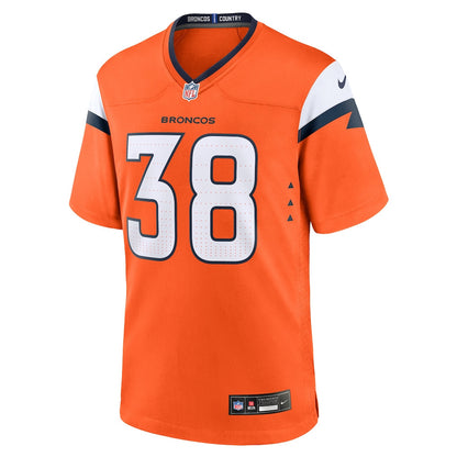 Jaleel McLaughlin 38 Denver Broncos Team Game Men Jersey - Orange