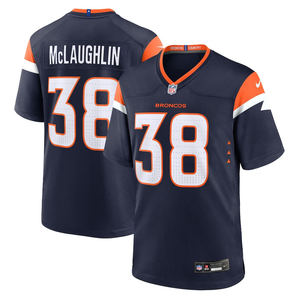 Jaleel McLaughlin 38 Denver Broncos Alternate Game Men Jersey - Navy