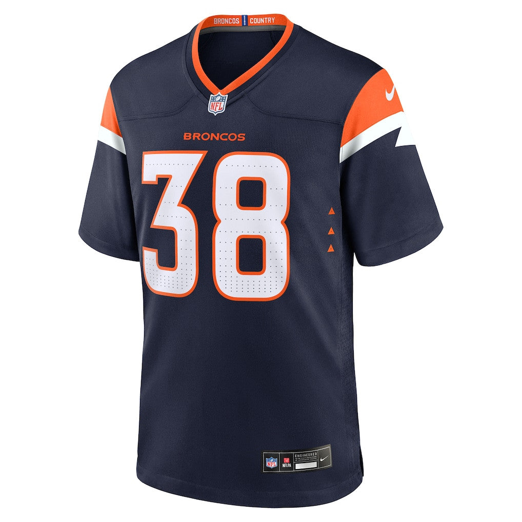 Jaleel McLaughlin 38 Denver Broncos Alternate Game Men Jersey - Navy