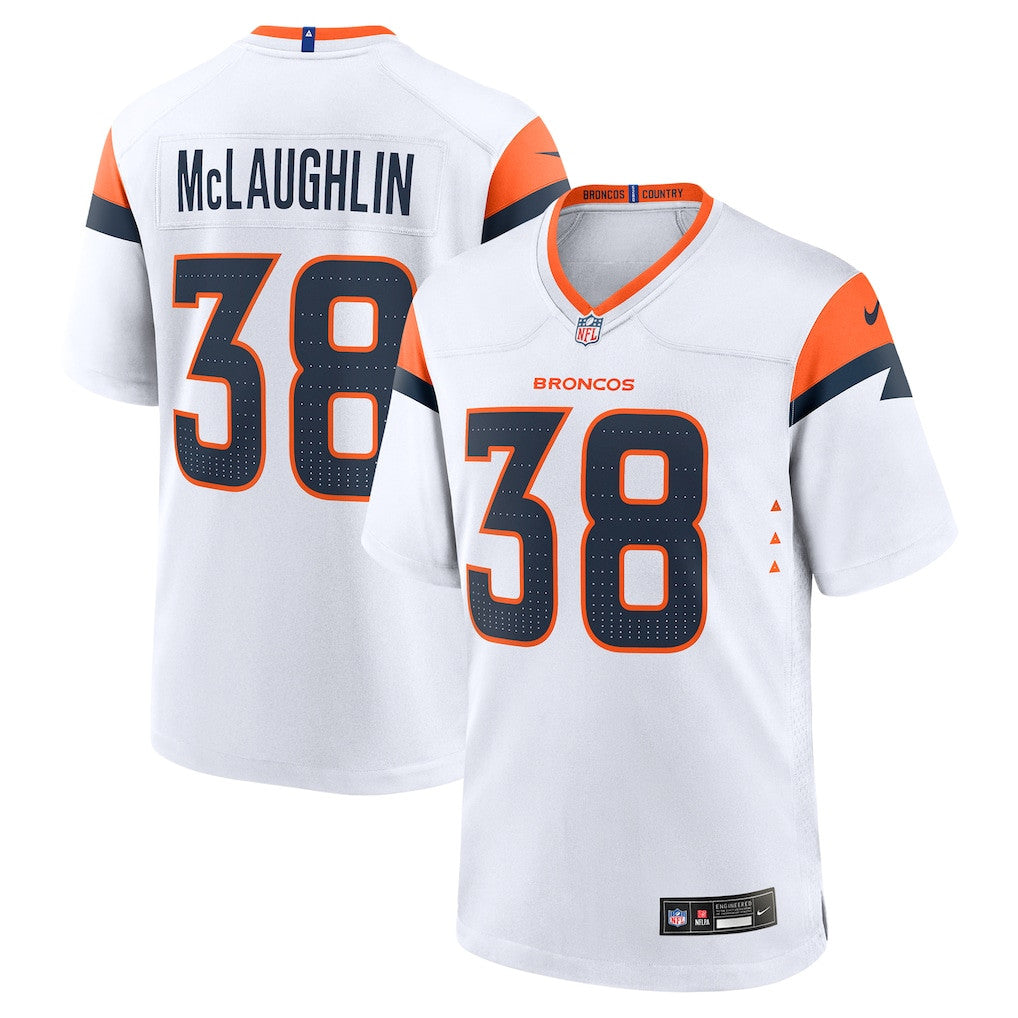 Jaleel McLaughlin 38 Denver Broncos Game Men Jersey - White