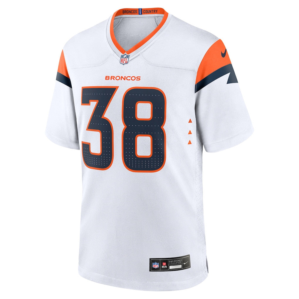 Jaleel McLaughlin 38 Denver Broncos Game Men Jersey - White