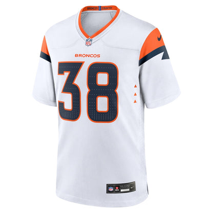 Jaleel McLaughlin 38 Denver Broncos Game Men Jersey - White