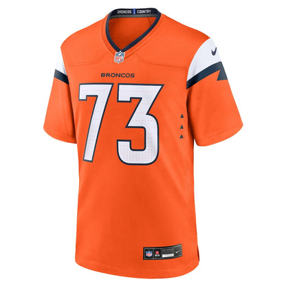 Frank Crum 73 Denver Broncos Team Game Men Jersey - Orange