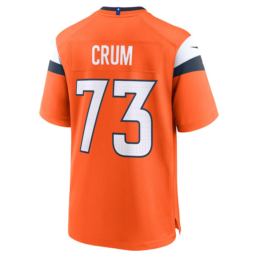 Frank Crum 73 Denver Broncos Team Game Men Jersey - Orange