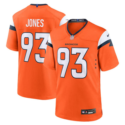 D.J. Jones 93 Denver Broncos Team Game Men Jersey - Orange