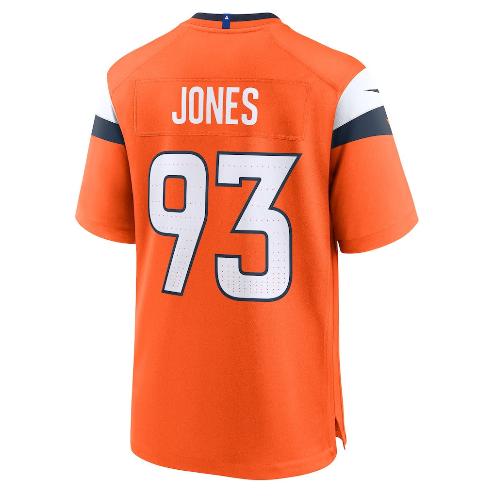 D.J. Jones 93 Denver Broncos Team Game Men Jersey - Orange