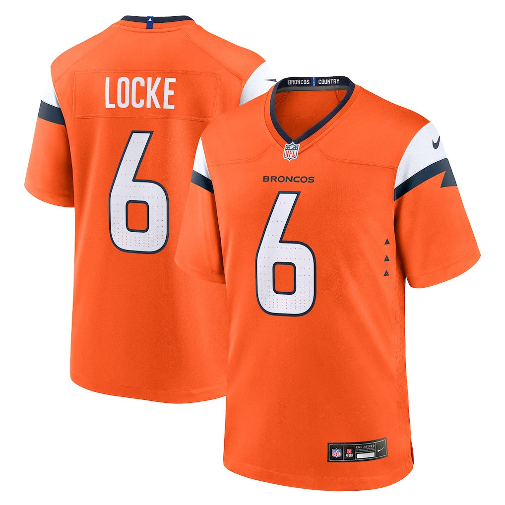 P.J. Locke 6 Denver Broncos Team Game Men Jersey - Orange