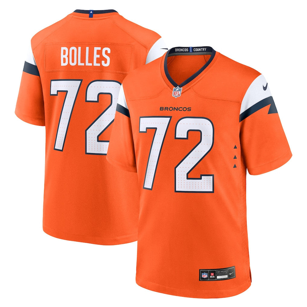 Garett Bolles 72 Denver Broncos Team Game Men Jersey - Orange