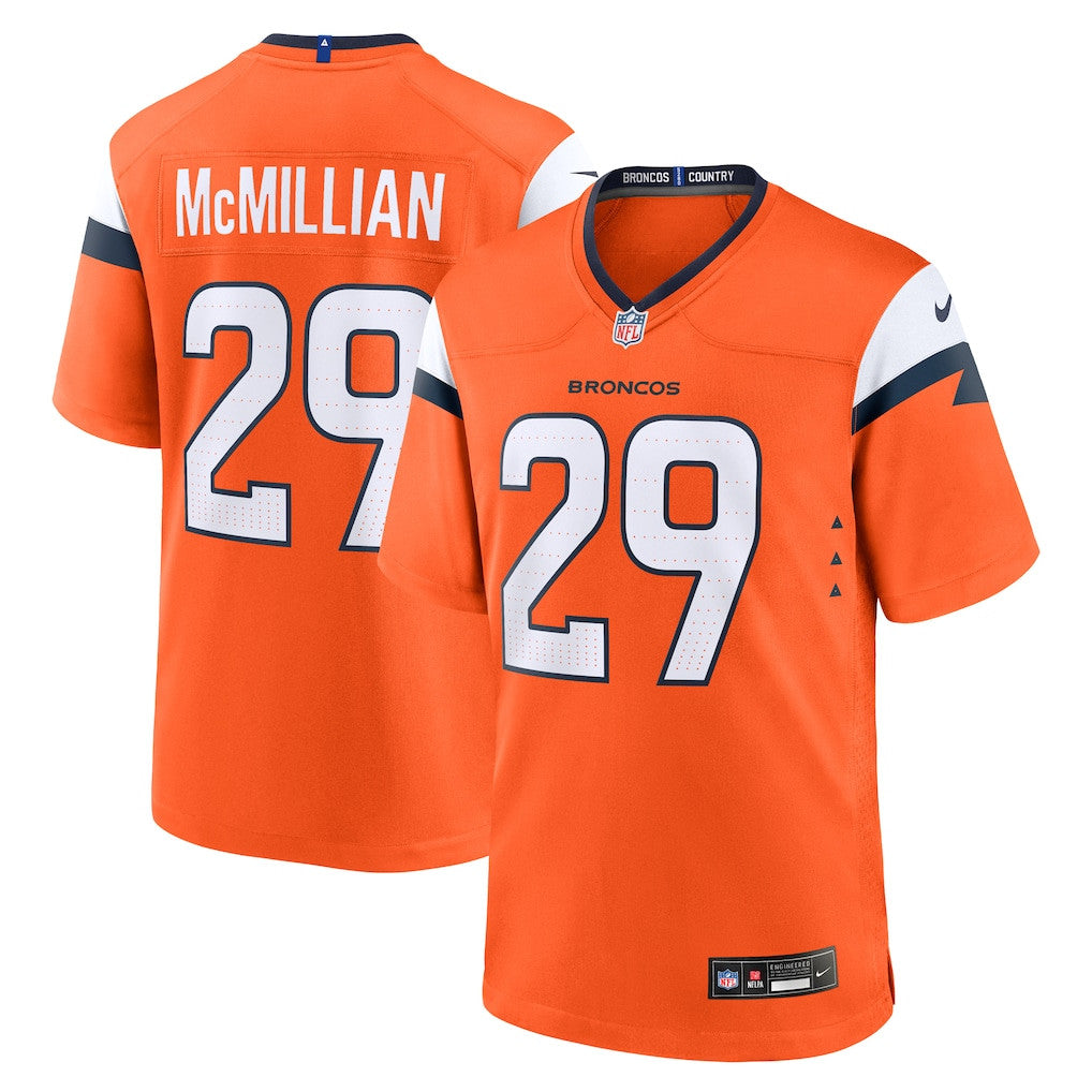Ja'Quan McMillian 29 Denver Broncos Team Game Men Jersey - Orange