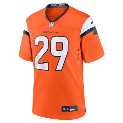 Ja'Quan McMillian 29 Denver Broncos Team Game Men Jersey - Orange
