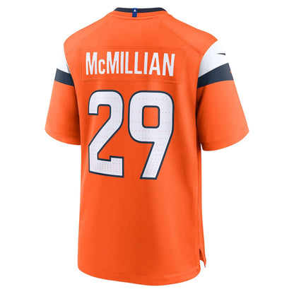 Ja'Quan McMillian 29 Denver Broncos Team Game Men Jersey - Orange