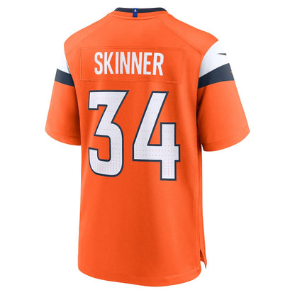 JL Skinner 34 Denver Broncos Team Game Men Jersey - Orange