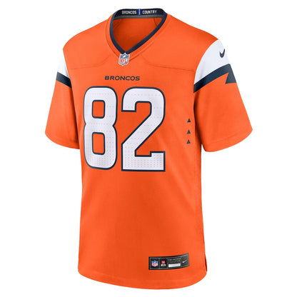 Adam Trautman 82 Denver Broncos Team Game Men Jersey - Orange