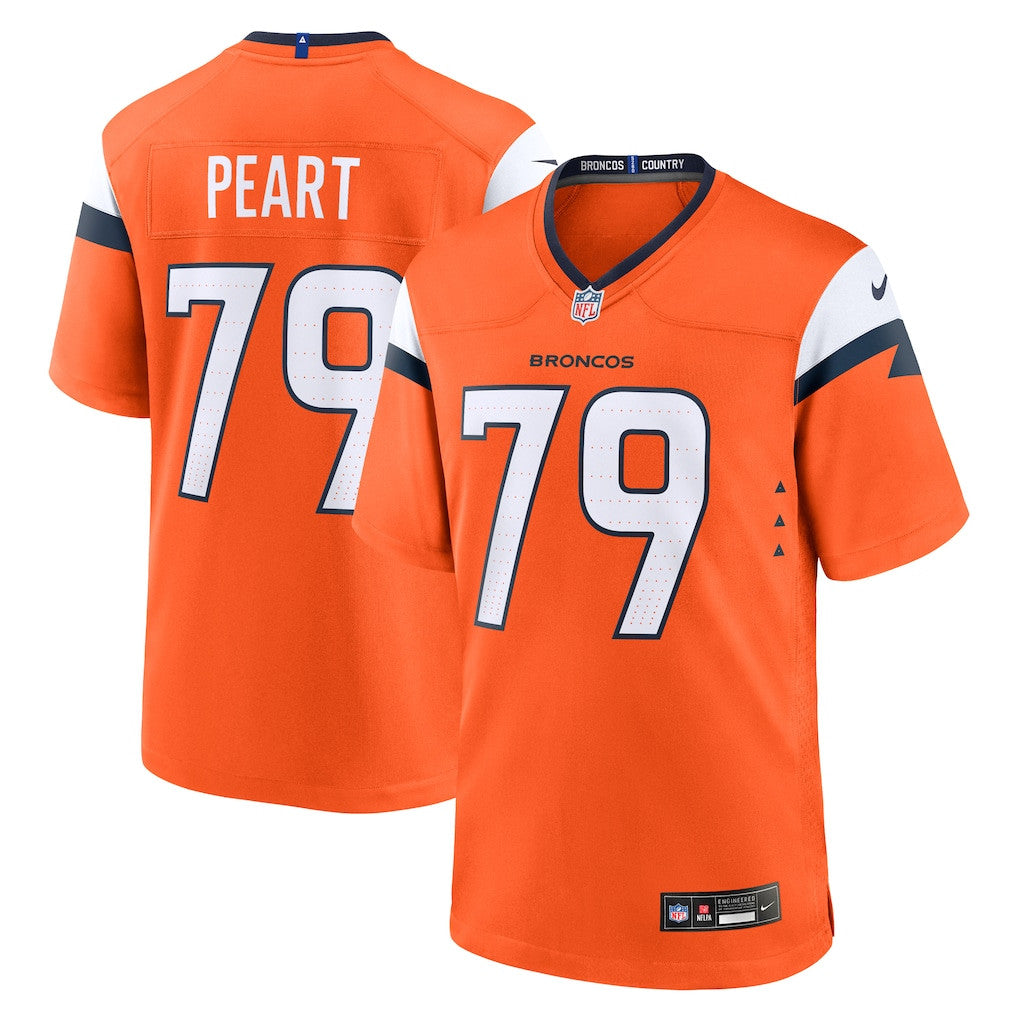 Matt Peart 79 Denver Broncos Team Game Men Jersey - Orange