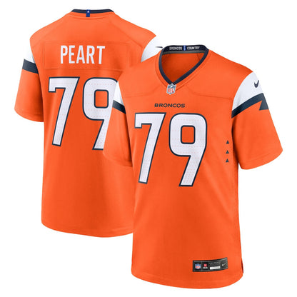 Matt Peart 79 Denver Broncos Team Game Men Jersey - Orange