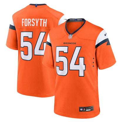 Alex Forsyth 54 Denver Broncos Team Game Men Jersey - Orange