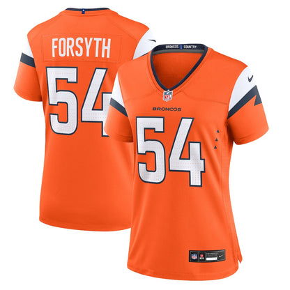 Alex Forsyth 54 Denver Broncos Women's Team Game Jersey - Orange