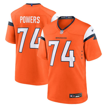 Ben Powers 74 Denver Broncos Team Game Men Jersey - Orange