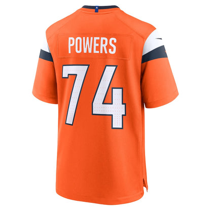 Ben Powers 74 Denver Broncos Team Game Men Jersey - Orange