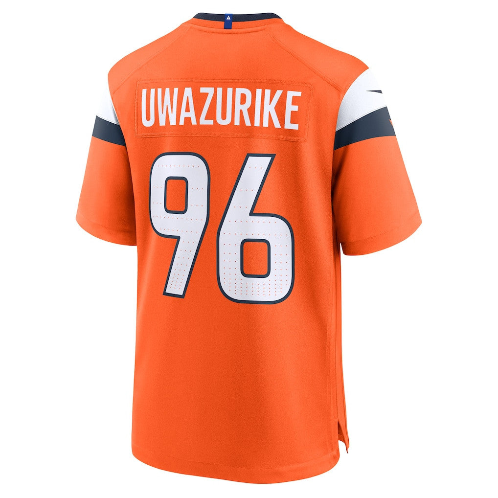 Eyioma Uwazurike 96 Denver Broncos Team Game Men Jersey - Orange