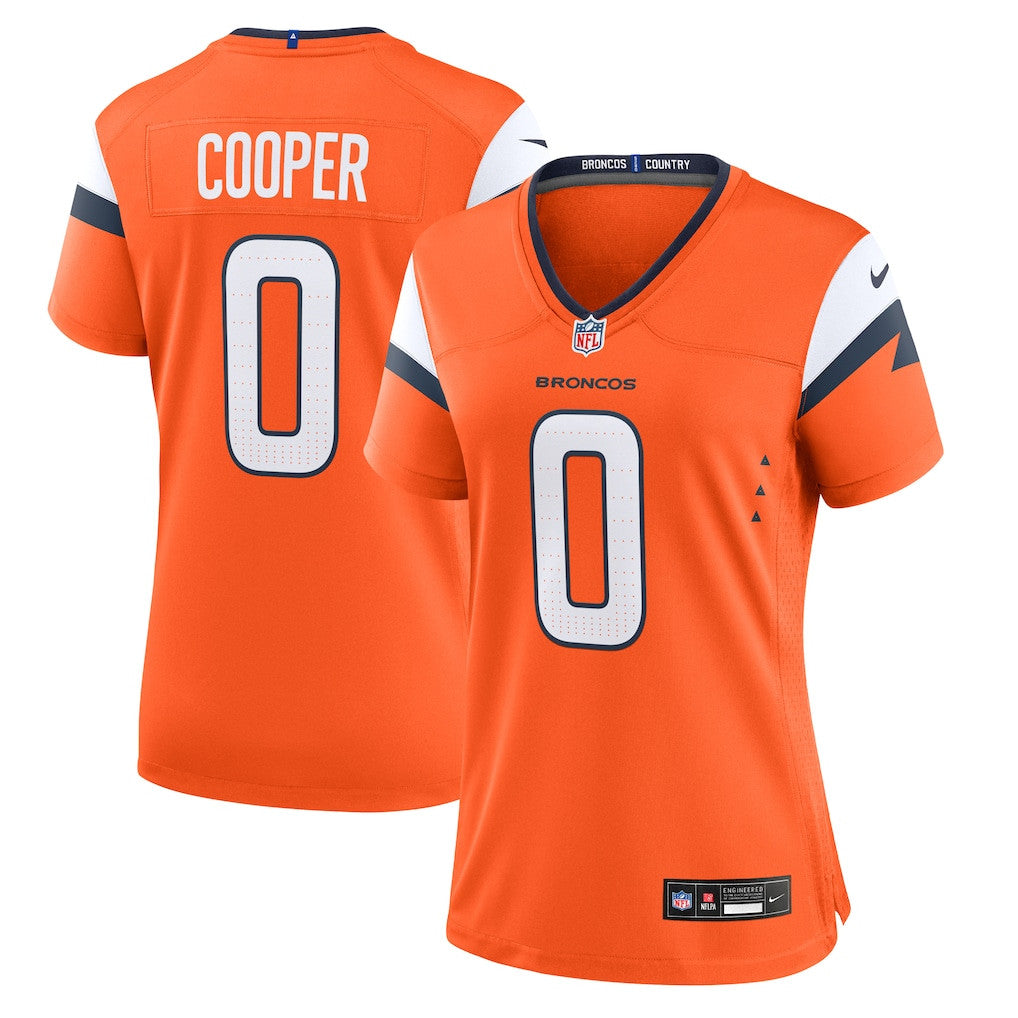 Jonathon Cooper 15 Denver Broncos Women's Team Game Jersey - Orange