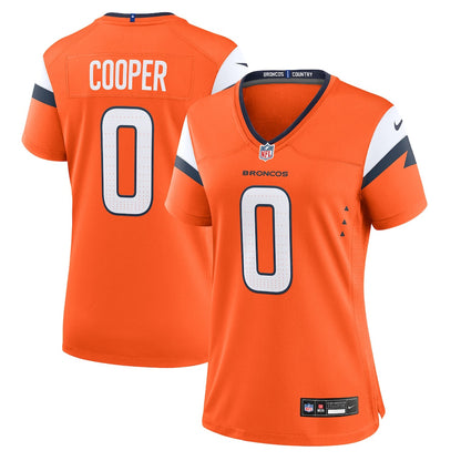 Jonathon Cooper 15 Denver Broncos Women's Team Game Jersey - Orange
