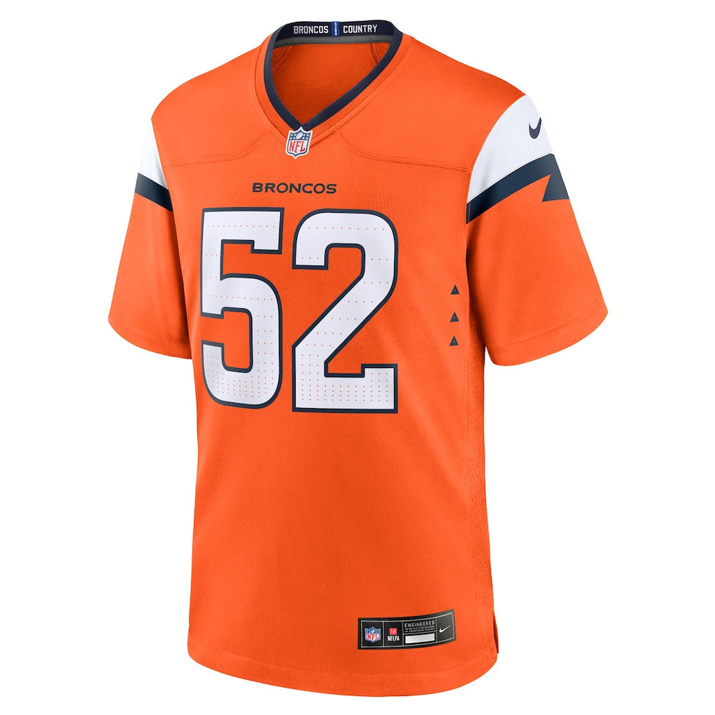 Jonah Elliss 52 Denver Broncos Team Game Men Jersey - Orange