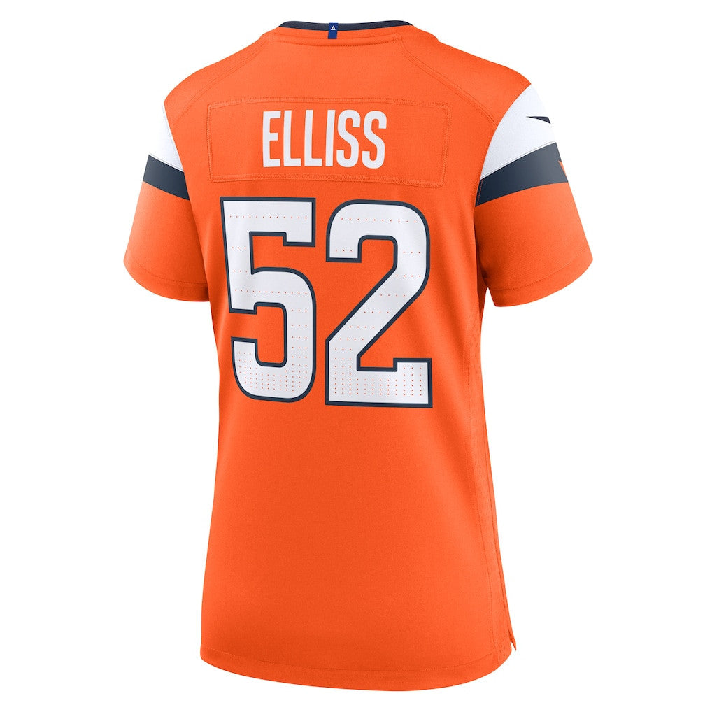 Jonah Elliss 52 Denver Broncos Women's Team Game Jersey - Orange