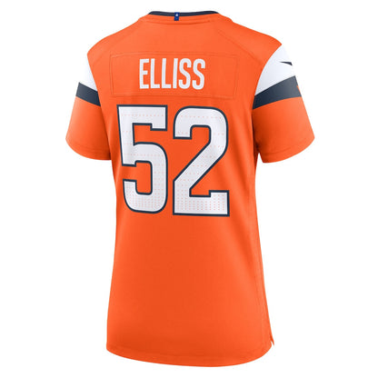 Jonah Elliss 52 Denver Broncos Women's Team Game Jersey - Orange